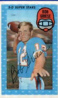 1971 Kellogg's Bob Griese #55 card