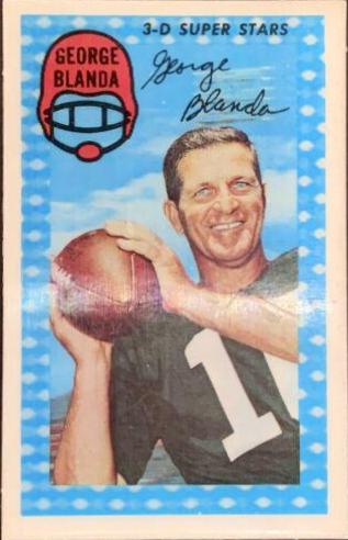 1971 Kellogg's George Blanda #33 card