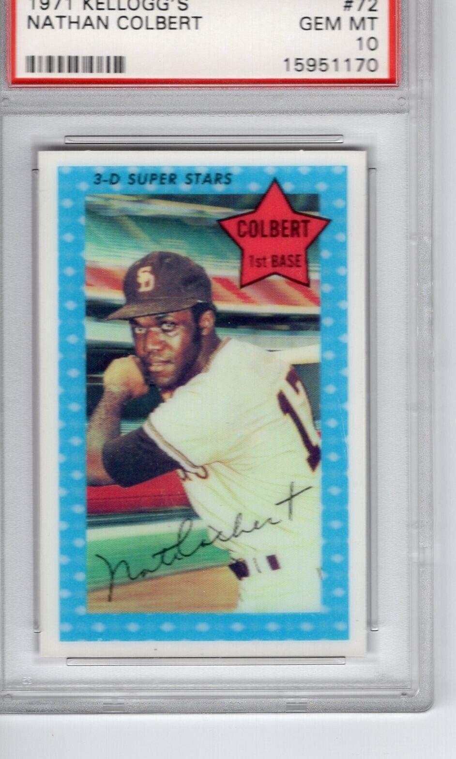1971 Kellogg's Nathan Colbert [Hits 278] #72 card