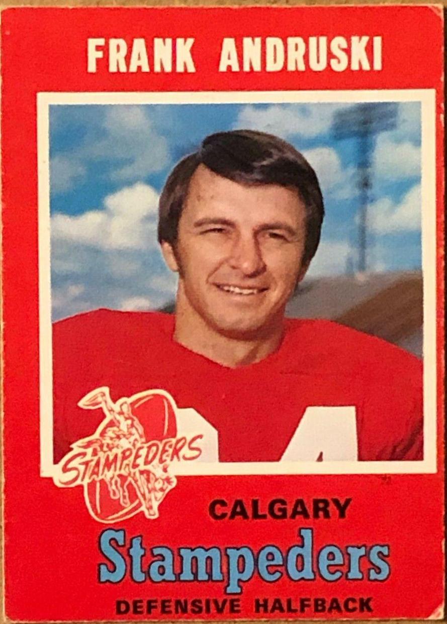 1971 O Pee Chee CFL Frank Andruski #118 card