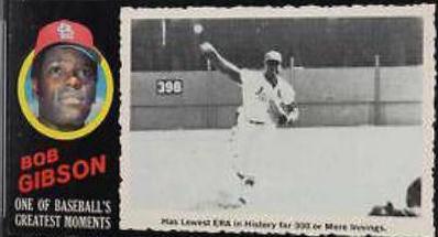 1971 Topps Greatest Moments Bob Gibson #24 card