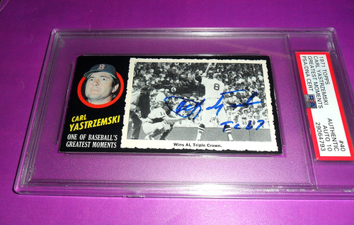 1971 Topps Greatest Moments Carl Yastrzemski #40 card