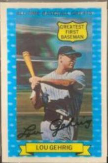 1972 Kellogg's All Time Baseball Greats Lou Gehrig #13 card