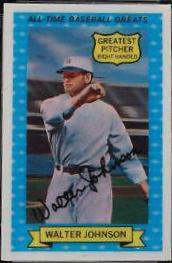 1972 Kellogg's All Time Baseball Greats Walter Johnson #1 card