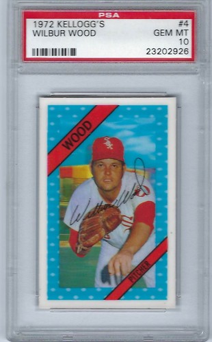 1972 Kellogg's Wilbur Wood #4 card