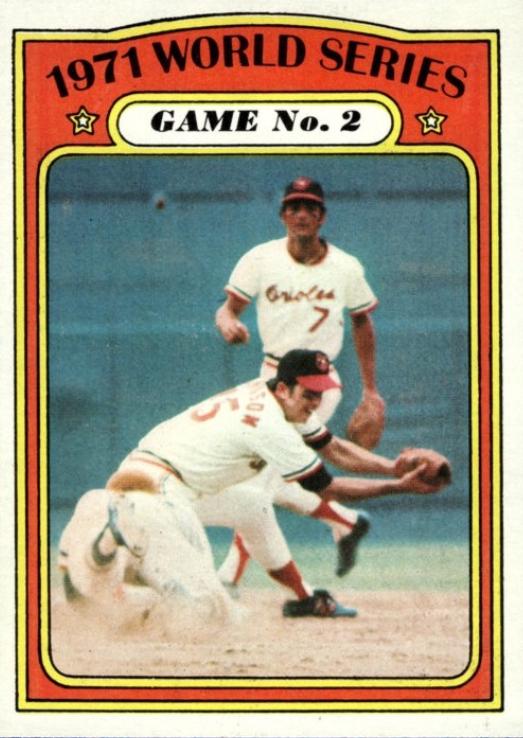 1972 Topps 1971 World Series Game 2 #224 card