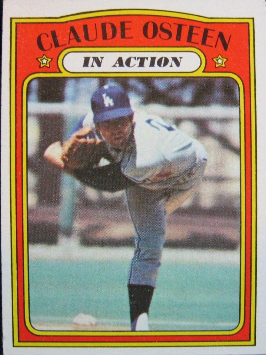 1972 Topps Claude Osteen [In Action] #298 card