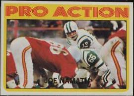 1972 Topps Joe Namath [In Action] #343 card