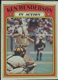 1972 Topps Ken Henderson [In Action] #444 card