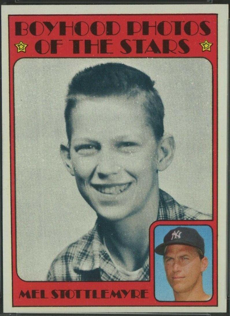 1972 Topps Mel Stottlemyre [Boyhood Photo] #492 card