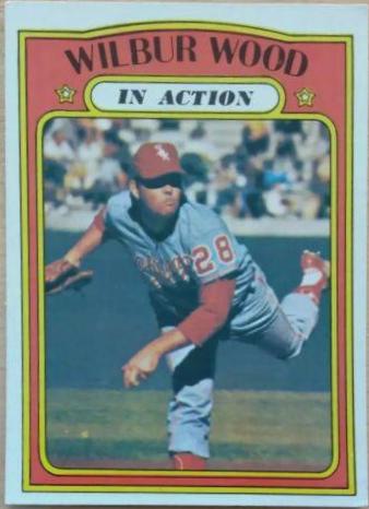 1972 Topps Wilbur Wood [In Action] #554 card