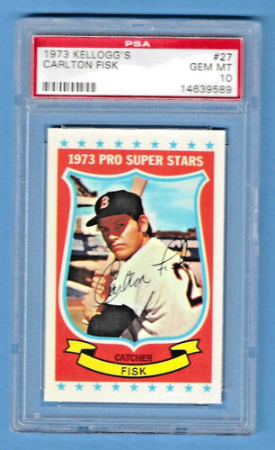 1973 Kellogg's Carlton Fisk #27 card