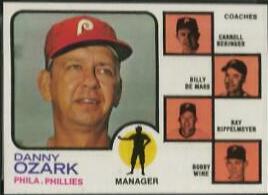 1973 Topps Phillies Field Leaders [Orange Background] #486 card