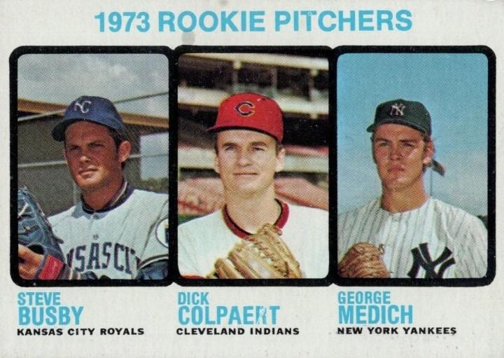 1973 Topps Rookie Pitchers [Busby, Colpaert, Medich] #608 card