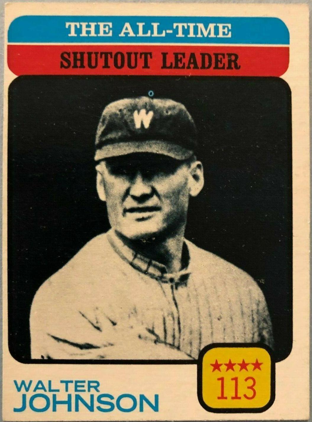 1973 Topps The All-Time Shutout Leader #476 card