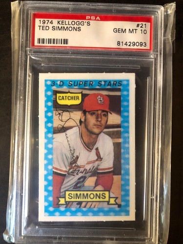 1974 Kellogg's Ted Simmons #21 card