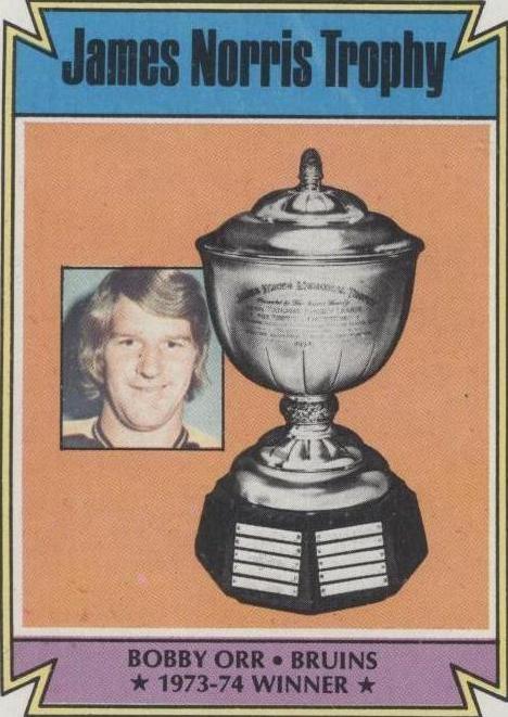 1974 Topps Norris Trophy [Bobby Orr] #248 card