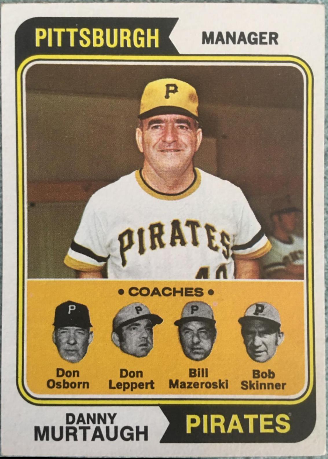 1974 Topps Pirates Field Leaders #489 card
