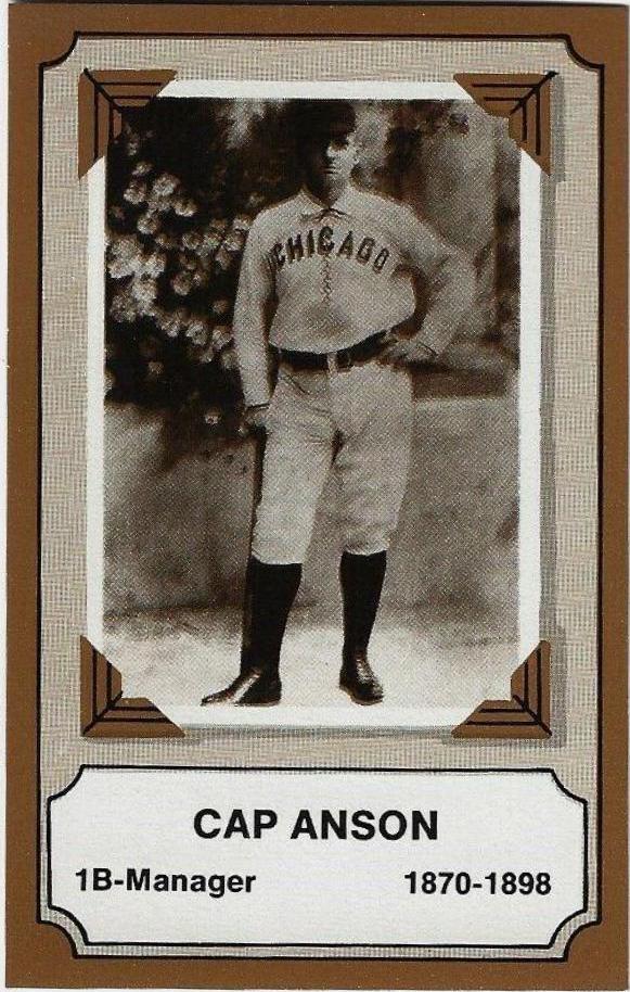 1975 Fleer Pioneers of Baseball Cap Anson #1 card
