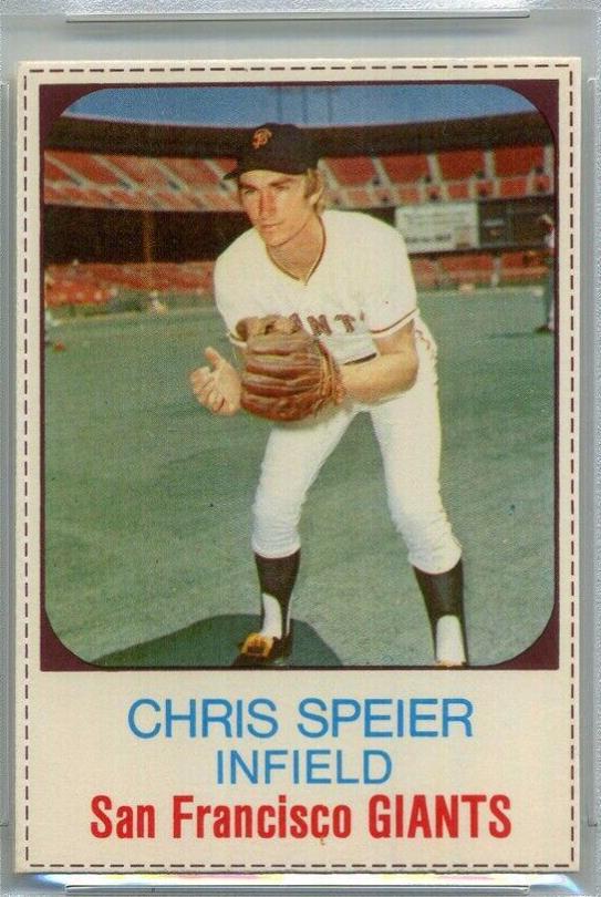 1975 Hostess Chris Speier [Hand Cut] #73 card