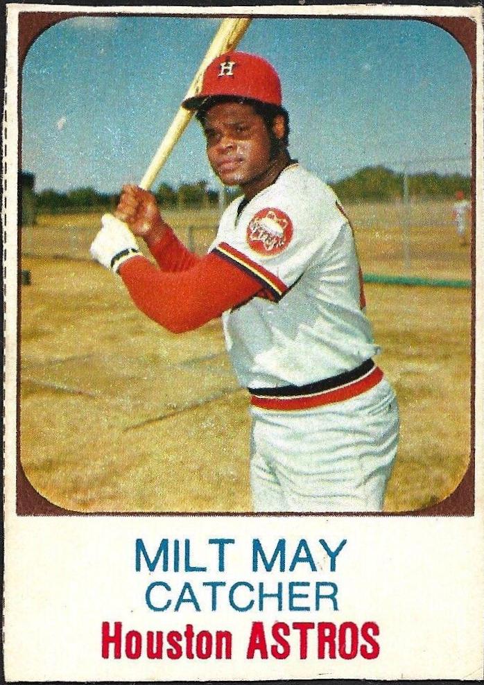 1975 Hostess Milt May [Hand Cut Photo Lee May] #35 card