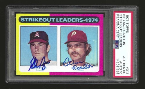 1975 Topps 1974 Strikeout Leaders #312 card
