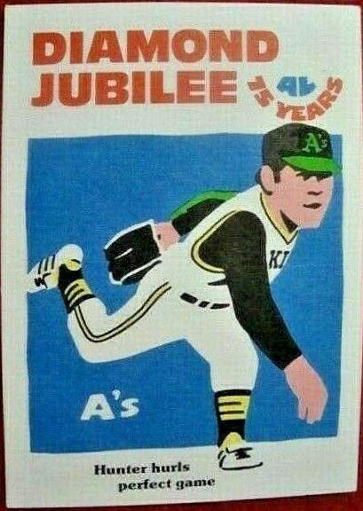 1976 Laughlin Diamond Jubilee Catfish Hunter #7 card