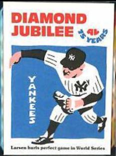 1976 Laughlin Diamond Jubilee Don Larsen #17 card