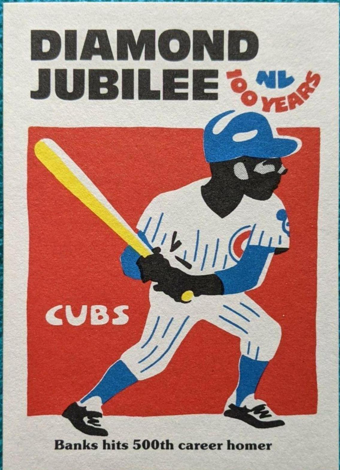 1976 Laughlin Diamond Jubilee Ernie Banks #2 card