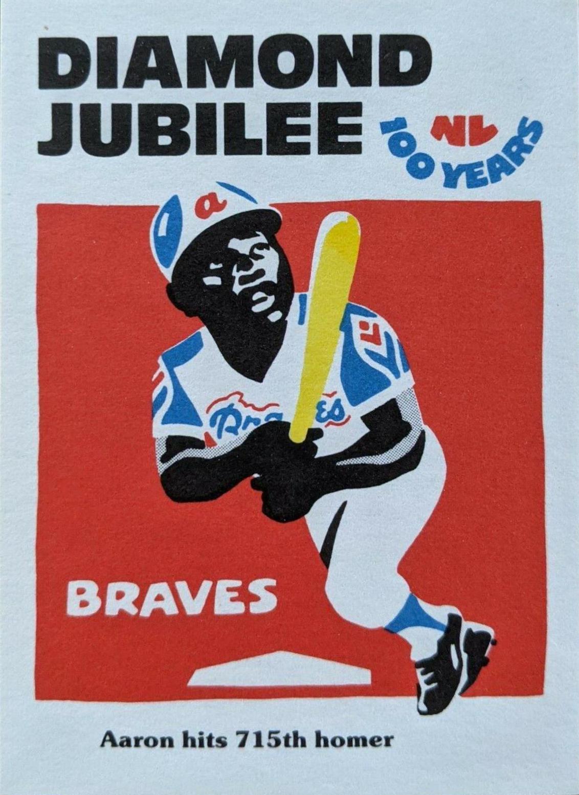 1976 Laughlin Diamond Jubilee Hank Aaron #8 card