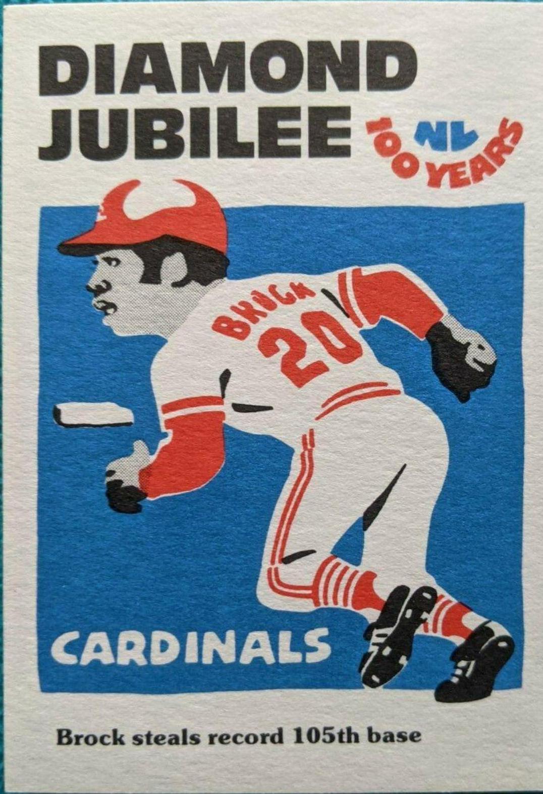 1976 Laughlin Diamond Jubilee Lou Brock #14 card
