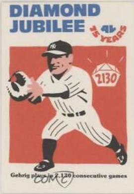 1976 Laughlin Diamond Jubilee Lou Gehrig #28 card