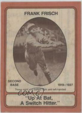 1976 Motorola Frank Frisch #7 card