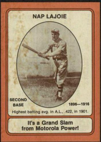 1976 Motorola Nap Lajoie #2 card