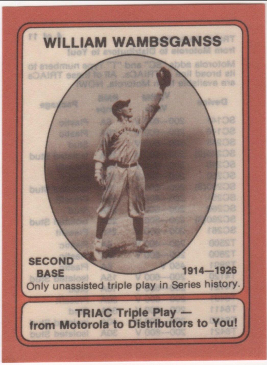 1976 Motorola William Wambsganss #4 card