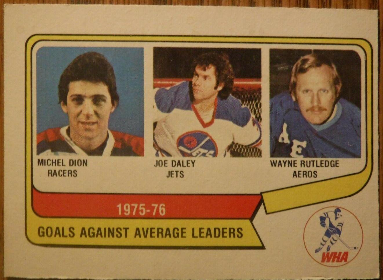 1976 O-Pee-Chee WHA Goals Against Average Leaders #6 card