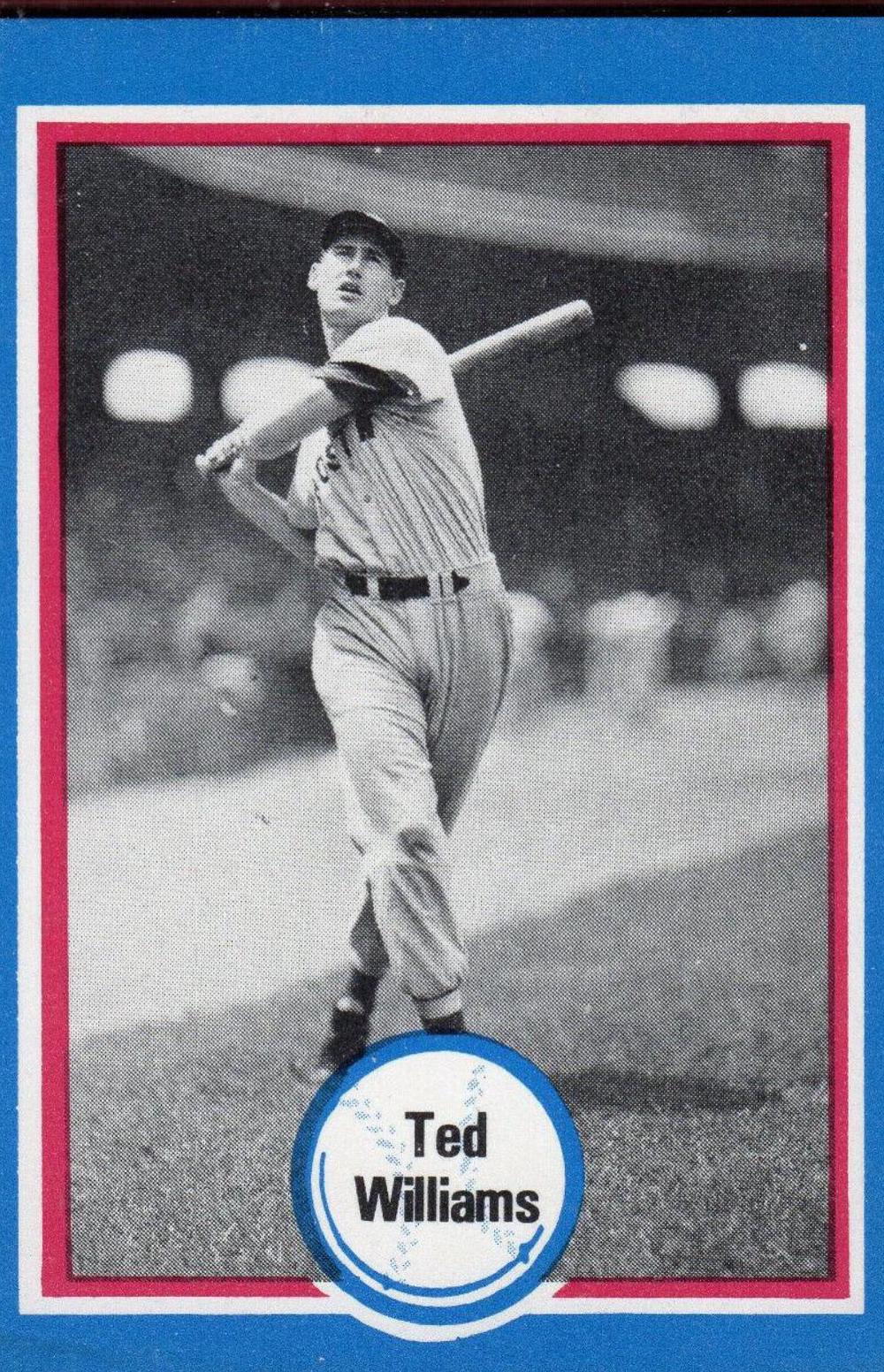 1976 Shakey's Pizza Hall of Fame Ted Williams #103 card