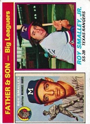 1976 Topps Father & Son [R. Smalley, R. Smalley Jr.] #70 card