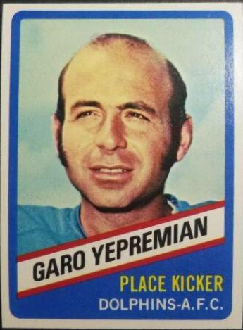 1976 Wonder Bread Garo Yepremian #12 card