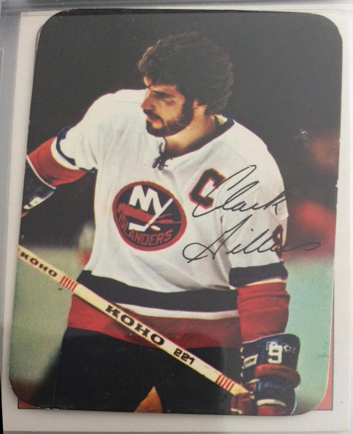 1977 O-Pee-Chee Glossy Clark Gillies [Round Corners] #6 card
