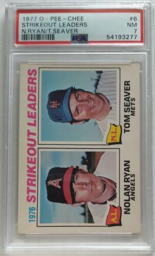 1977 O Pee Chee Strikeout Leaders [N. Ryan, T. Seaver] #6 card