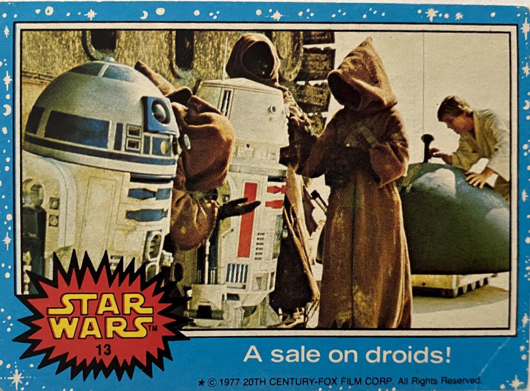 1977 Topps A sale on droids! #13 card