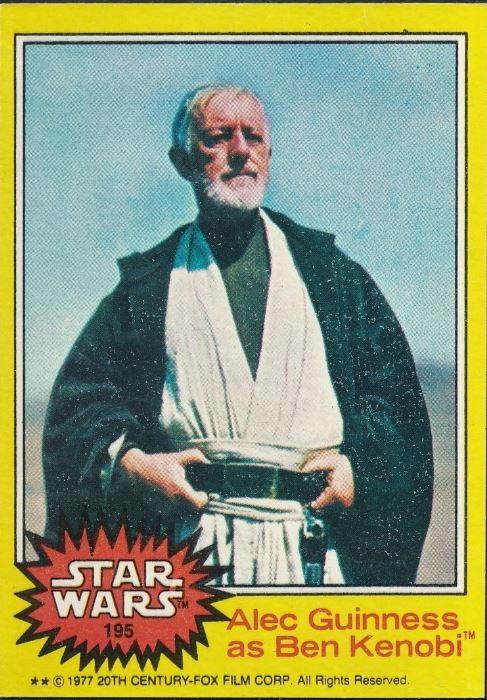 1977 Topps Alec Guinness as Ben Kenobi #195 card