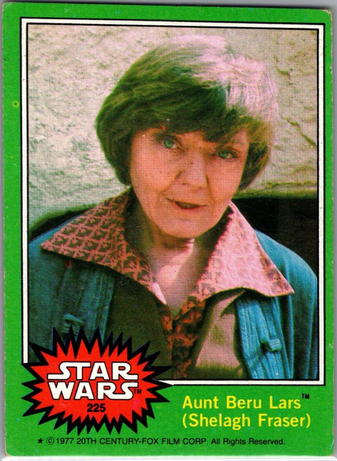 1977 Topps Aunt Beru Lars Shelagh Fraser #225 card