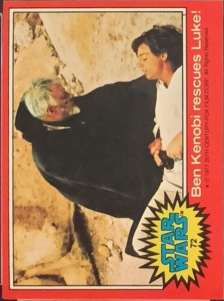 1977 Topps Ben Kenobi rescues Luke! #72 card