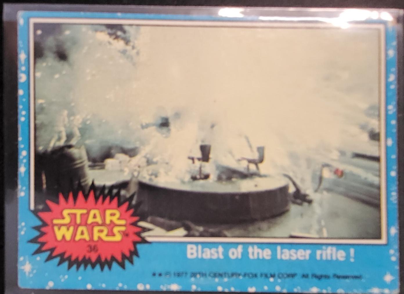 1977 Topps Blast of the laser rifle! #36 card