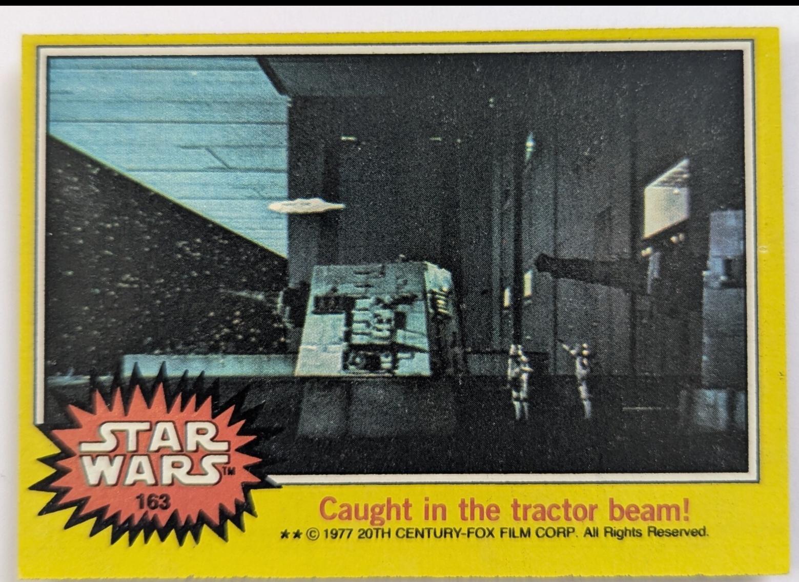 1977 Topps Caught in the tractor beam! #163 card