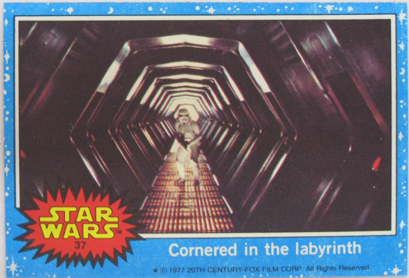 1977 Topps Cornered in the labyrinth #37 card