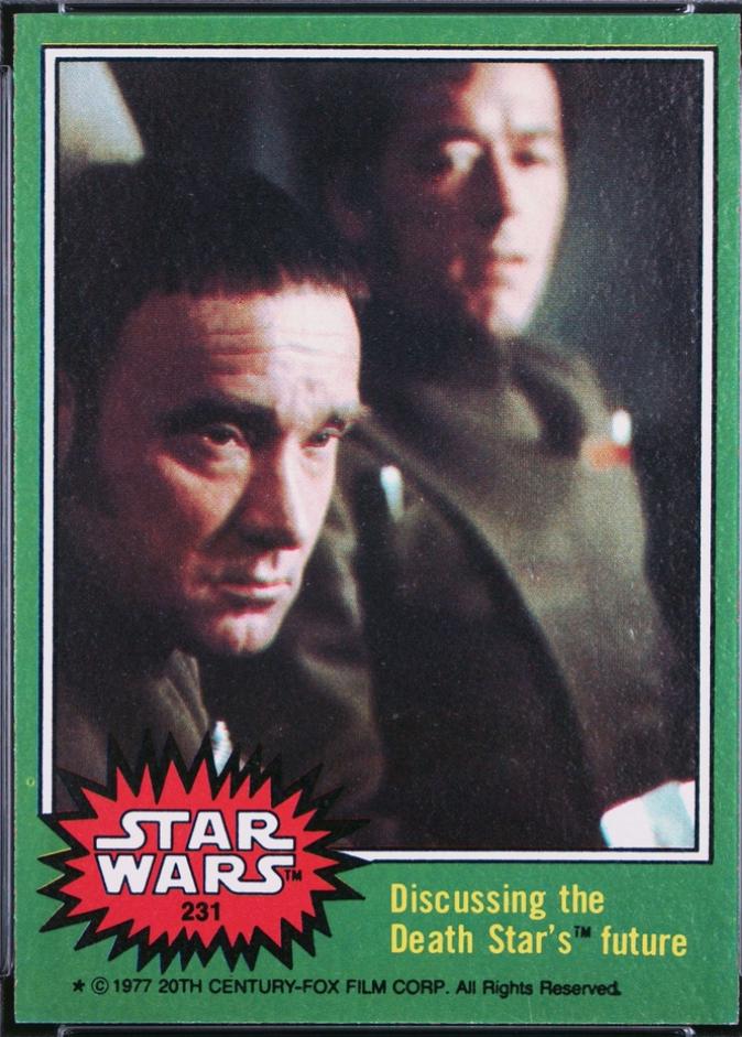 1977 Topps Discussing the Death Star's future #231 card