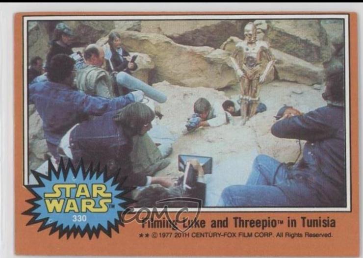 1977 Topps Filming Luke and Threepio in Tunisia #330 card